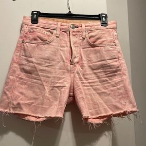 Rag & Bone Size 24 Pink Washed Maya High Rise Shorts